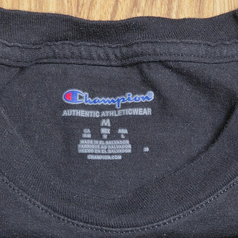 Champion Authentic Athleticwear Graphic T Shirt Men's Size M Black  Split Logo‎ - Picture 3 of 7